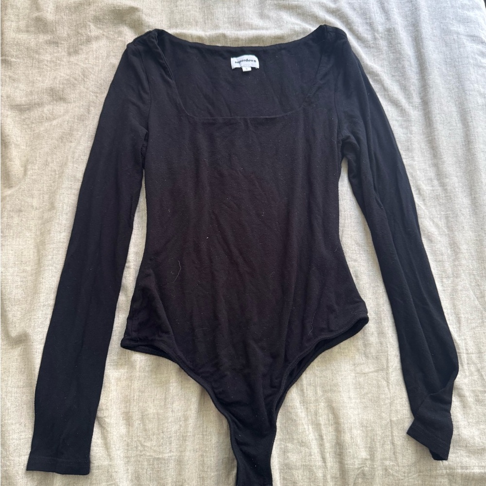 Superdown Black Bodysuit